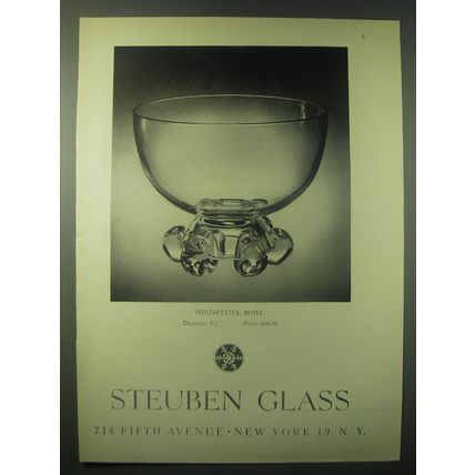 1948 Steuben Decorative Bowl Advertisement