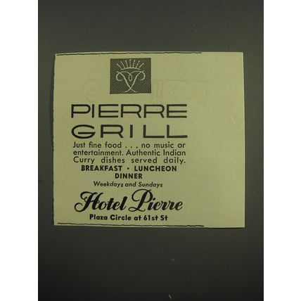 1949 Hotel Pierre Advertisement