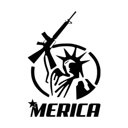 Merica Statue Of Liberty 2nd Amendment Die-Cut Decal USA Seller