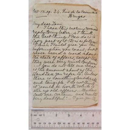 1909 letter Smith, Bruges re land tax
