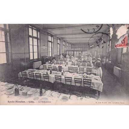 Lille Institution Lycee Fenclen Refectoire Rare French Postcard