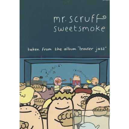 Mr Scruff Sweetsmoke Trouser Jazz Vinyl Advertising Postcard