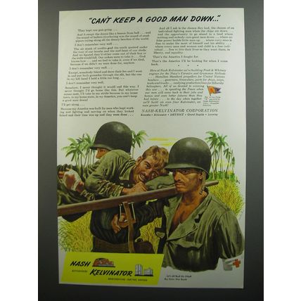 1944 Nash Kelvinator Ad - Can't keep a good man down