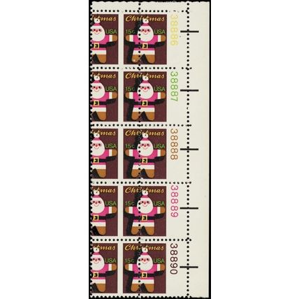 1800, Misperforated ERROR Plate Block of 10 PL# Captured on Stamps - Stuart Katz