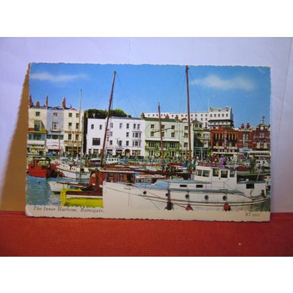 THE INNER HARBOUR, RAMSGATE, KENT. used vintage postcard by Valentine 1966 pm =