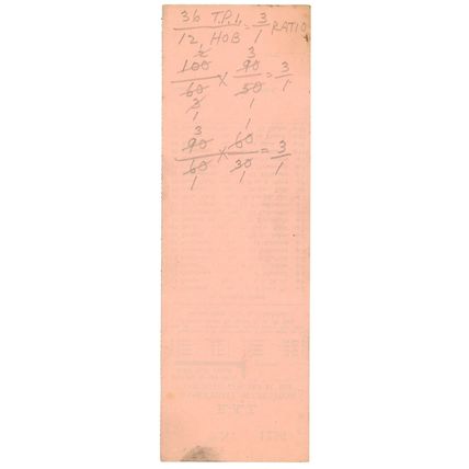 Rare Basketball Betting Slip from January 31, 1948