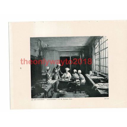 Inn Kitchen, F W Ewell, Book Illustration (Print), 1940