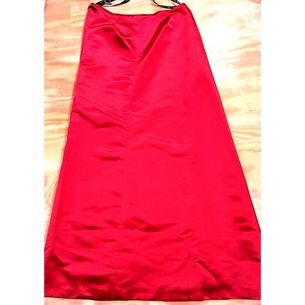 Bill Levkoff European Red Satin 2Pc Full Maxi Skirt Crop Top Rhinestone S-16 NEW