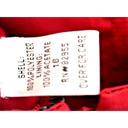 Bill Levkoff European Red Satin 2Pc Full Maxi Skirt Crop Top Rhinestone S-16 NEW