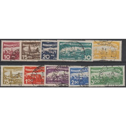 Mi: 272/81 used 1920 Wurttemberg Cat € 350