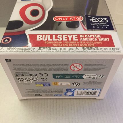 NEW 2024 D23 Marvel Target Bullsey in Captain America Shirt Funko Pop Figure #23
