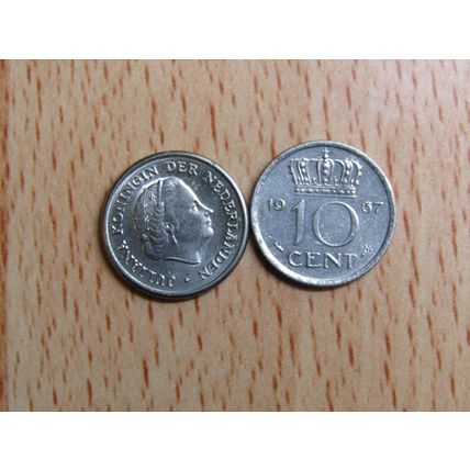 Netherlands 1967 10 Cents Coin