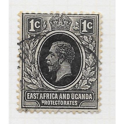 EAST AFRICA UGANDA PROTECTORATE KG5 1c 1913 WMK MCA SG44 44 SG USED