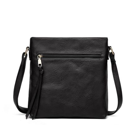 Women Trendy Small Shoulder Bag Vegan Leather Hobo Handbags Black