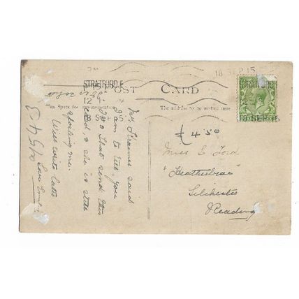 Studio Portrait Photo, Social History, Stratford Postmark, London, RP Postcard