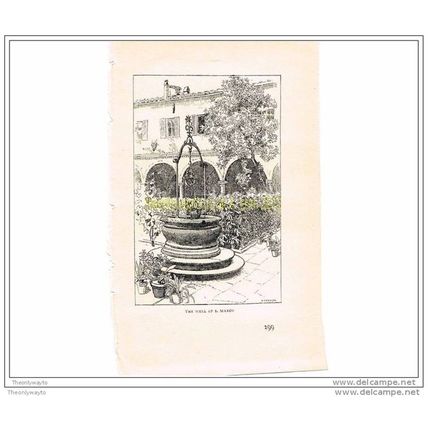 WELL OF S. MARCO, FLORENCE, ITALY, c1895 , Book Illustration, 1920