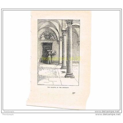 CLOISTER OF THE INNOCENTI, FLORENCE, ITALY, c1895 , Book Illustration, 1920