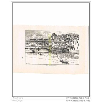 PONTE VECCHIO, FLORENCE, ITALY, c1895 , Book Illustration, 1920