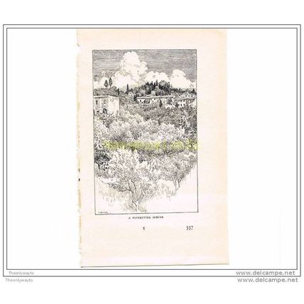 A FLORENTINE SUBURB, FLORENCE, ITALY, c1895 , Book Illustration, 1920