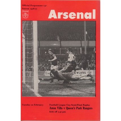 ASTON VILLA v QPR FOOTBALL LEAGUE CUP SEMI REPLAY 1977