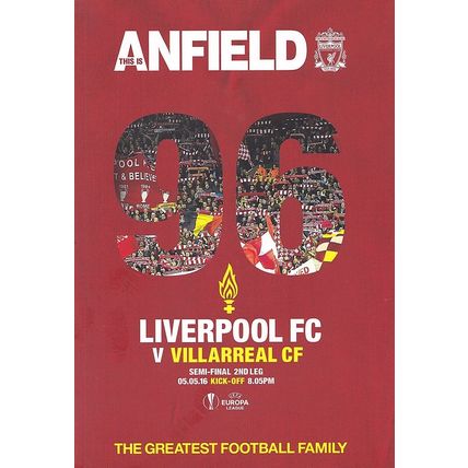 LIVERPOOL v VILLARREAL EUROPA LEAGUE SEMI-FINAL 2ND LEG 2015/16