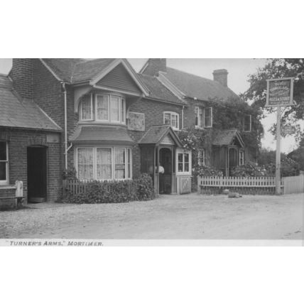 Billiard Room Sign Ye Old Turners Arms Pub Mortimer Berks RPC Postcard