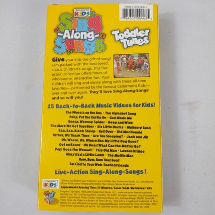 Cedarmont Kids 25 Classic Sing Along Songs Toddler Tunes VHS Taped Used