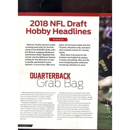 SAQUON BARKLEY New York's Next Star Beckett Football monthly 2018 DRAFT RECAP