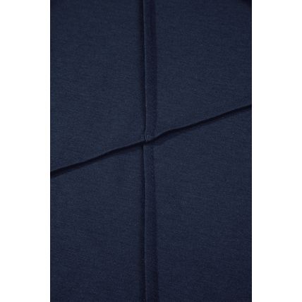 Dirty blue Solid Color Toothpick Stripe Round Neck T Shirt
