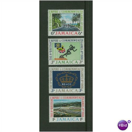 Jamaica 1966 8th Empire & Commonwealth Games Mounted Mint SG 254-257 Sc 254-257