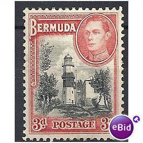Bermuda 1938 SG114 3d Black & Rose-Red Mounted Mint.