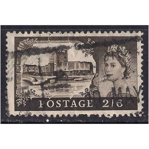 GB 1959 - 68 QE2 2/-6d H/V Brown Castle Wmk 179. (J464 )