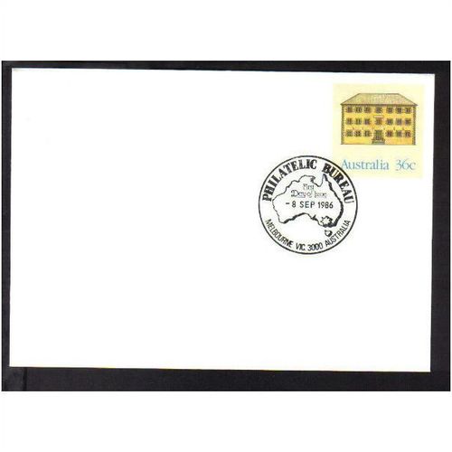 1986 AUSTRALIA FDC MACQUARIE HOUSE LAUNCESTON "MELBOURNE"