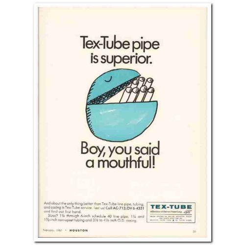 detroit steel corp 1967 tex-tube superior gas oil line pipe vintage ad