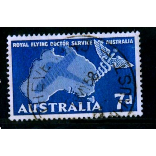 AUSTRALIA 1957 SG 297 7d FLYING DOCTOR SERVICE FINE USED 3