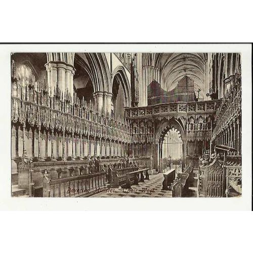 Yorkshire BEVERLEY Minster Choir West Postcard by Frith (45281)