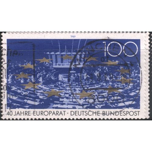 Germany 1989 - SG2278 - 100pf blue & gold - Council Assembly and Stars - used