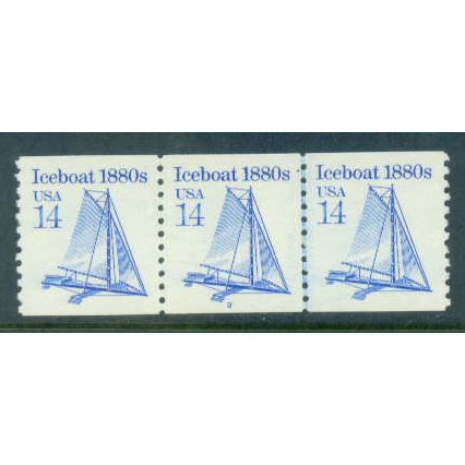 2134 14c Iceboat Very Fine MNH Dry Gum PNC 2/3 W0398