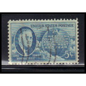 Used 933 5c Franklin Roosevelt Very Fine KA7960