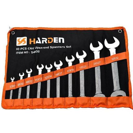 HARDEN double open metric wrench set 10 pcs, spanners set 5.5-27 mm (HAR 540102)