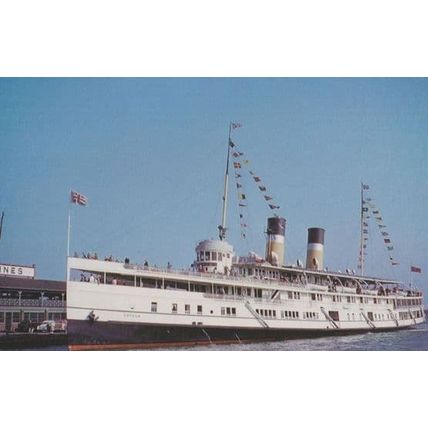 SS Cayuga Lake Ontario Canada Steamship Line Cruise Ship Postcard