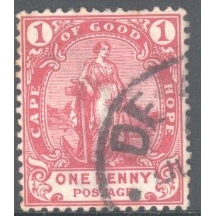 Cape Of Good Hope 1893 - 1d carmine - Hope standing - used