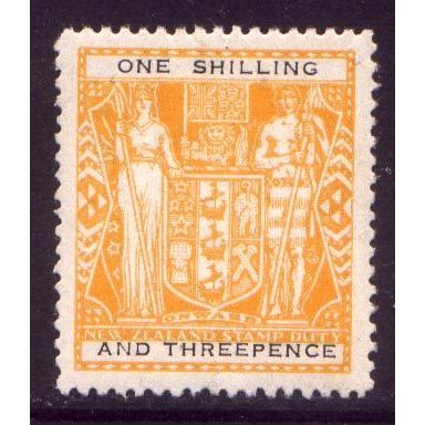 New Zealand, 1940-56 1/3d fiscal, SG F192 (Scott #AR100), mint hinged