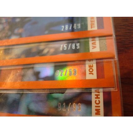 2019 Donruss Jersey Numbers, Orange Foil, Rare SP's, All 8-Cards Numbered
