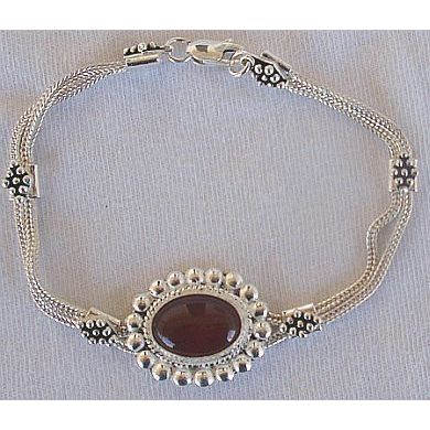 Red agate oriental bracelet