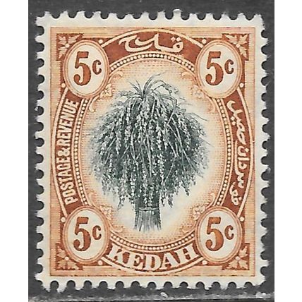 KEDAH MALAYA 1912 RICE SHEAF WMK MCA MINT MH SG4 4 SG