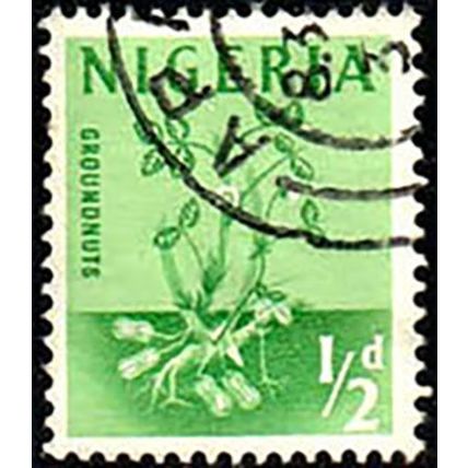 Nigeria 1961 Groundnuts 1/2d Used Stamp .