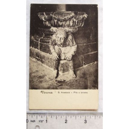 vintage postcard Verona, S. Anastasia, Pila a Sinistra