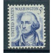 1283B 5c George Washington Fine MNH Plt/4 UL 39369 MA1088
