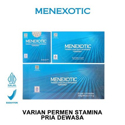 1 box(4 pcs) MENEXOTIC CANDY STAMINA for MEN and WOMEN to increase stamina
